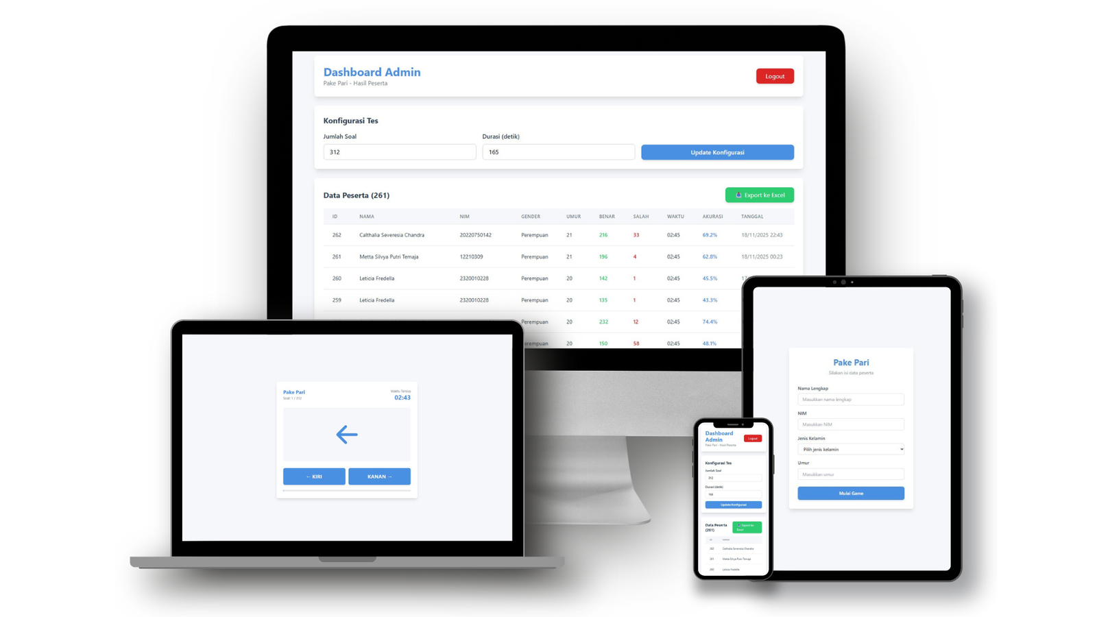 Pake Pari - Platform Tes Psikologi Arah Panah Digital
