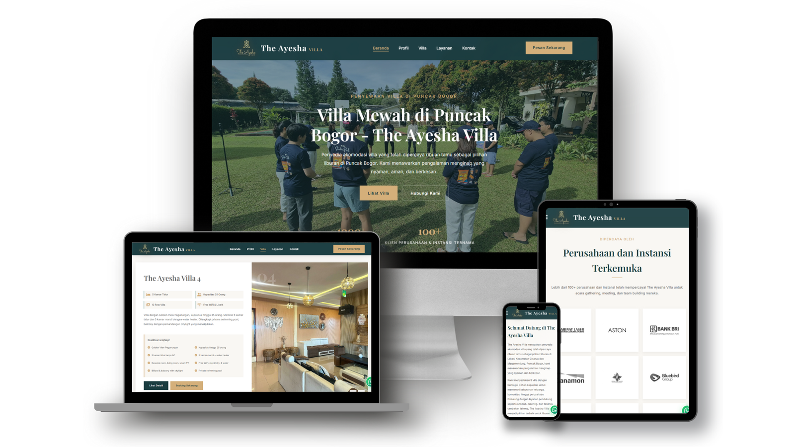 The Ayesha Villa - Sistem Manajemen Villa & Event Venue