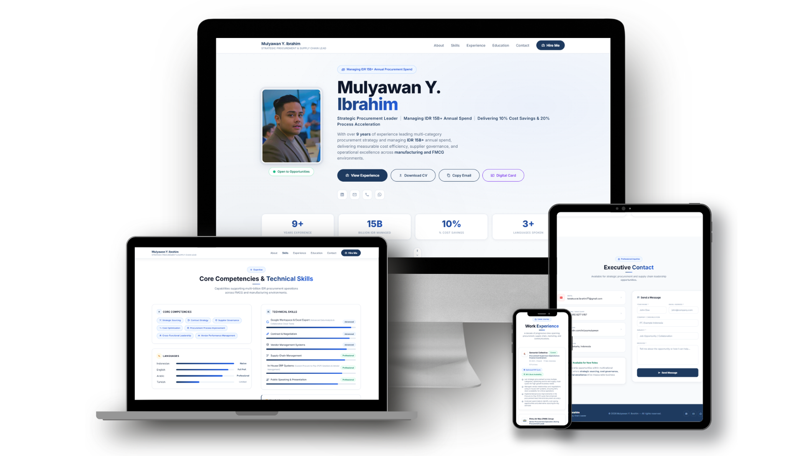 Mulyawan Y. Ibrahim - Website Portfolio Profesional Procurement & Supply Chain
