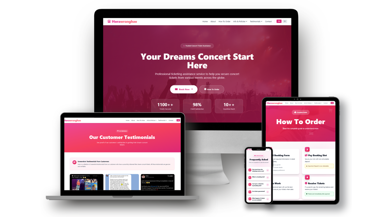 Horawranghae - Landing Page Jasa Bantuan Tiket Konser (War Ticket)